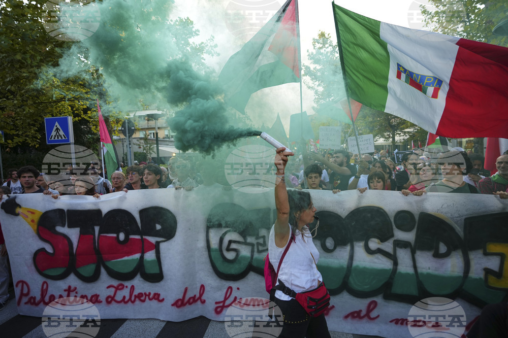 Italy Israel Palestinians Protest