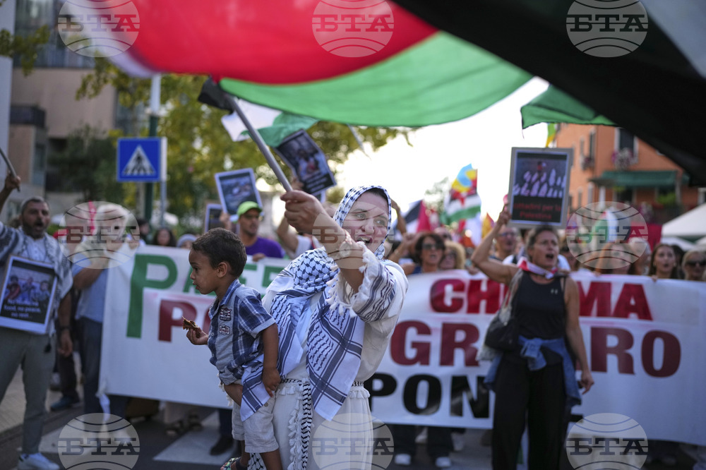 Italy Israel Palestinians Protest