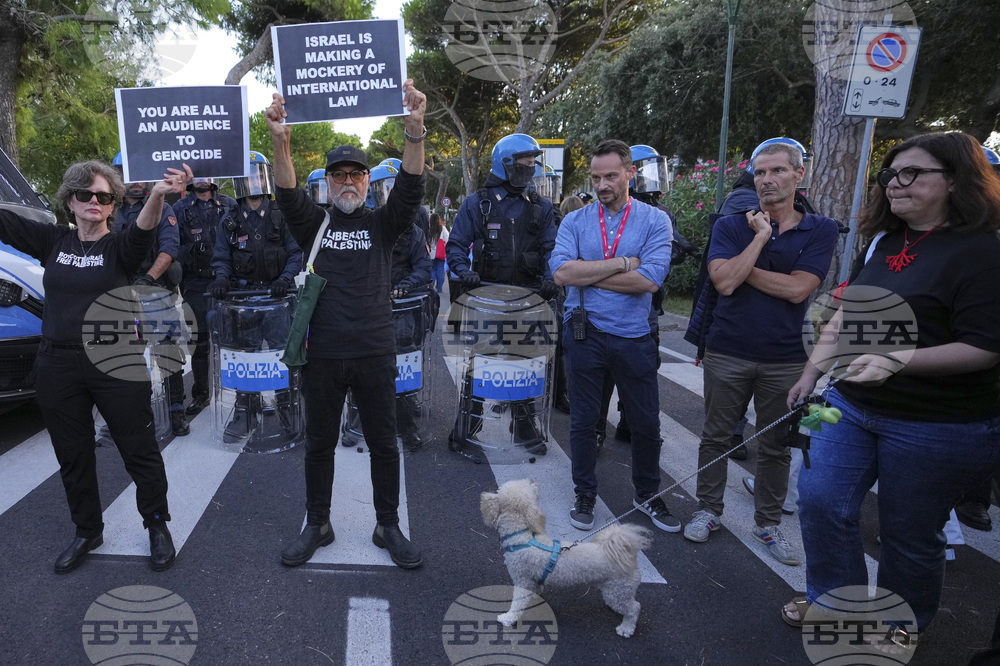 Italy Israel Palestinians Protest