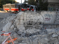 Румънско посолство - дерайлирал трамвай