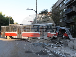 Румънско посолство - дерайлирал трамвай