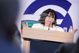 Бургас - Национална информационна кампания за въвеждането на еврото в България - брифинг - Теменужка Петкова