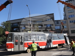 Румънско посолство - дерайлирал трамвай