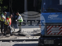 Румънско посолство - дерайлирал трамвай - разчистване