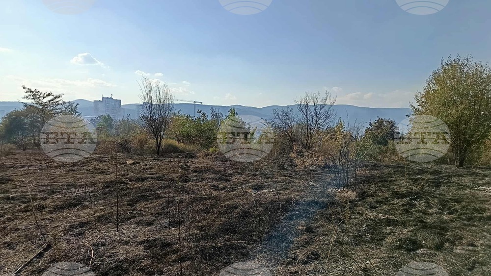Пожар гори в района на Мемориалния комплекс „Бранителите на Стара Загора“