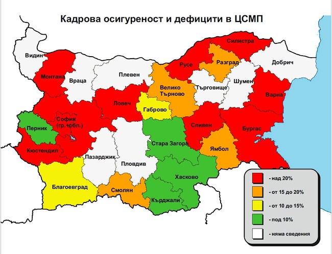 Съюз на парамедиците в България: Анализ на сезона – в линейките липсват над 340 лекари, положението е критично в София, край морето и в Силистра