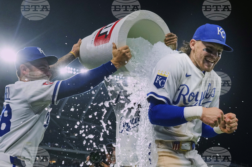 APTOPIX Angles Royals Baseball