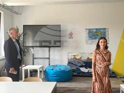 Министърът на образованието и науката Красимир Вълчев посети Академията за таланти в село Розово. Снимка: МОН