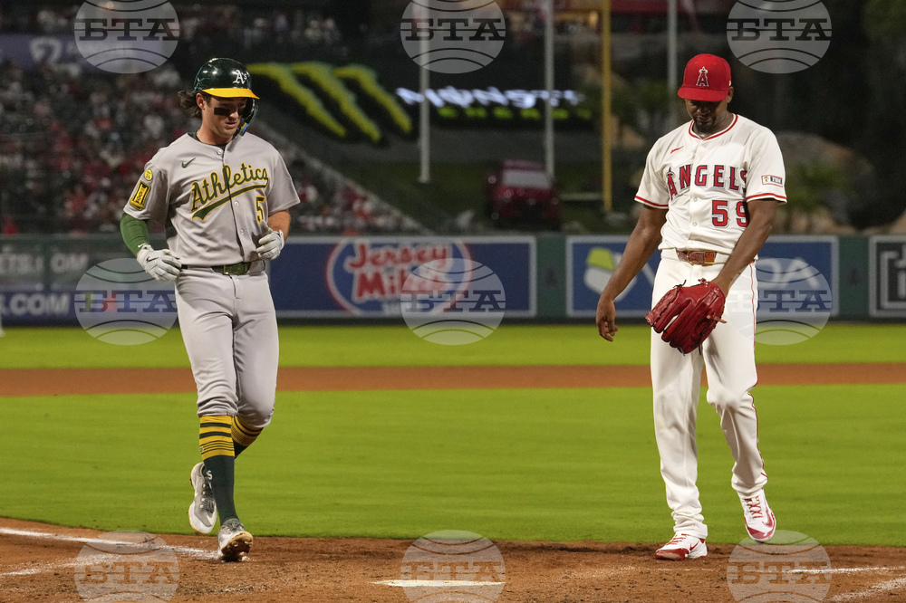 Athletics Angels Baseball
