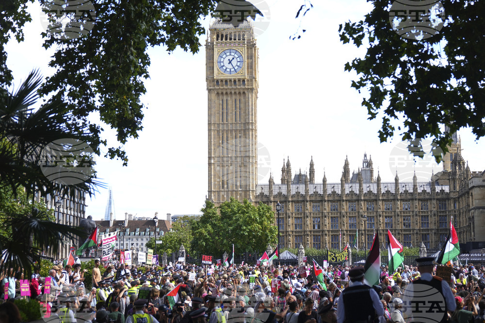 Britain Israel Palestinians Protest