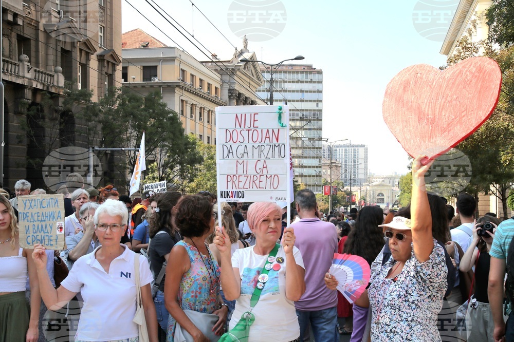 Сърбия - протест - полицейско насилие