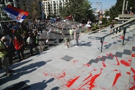 Сърбия - протест - полицейско насилие