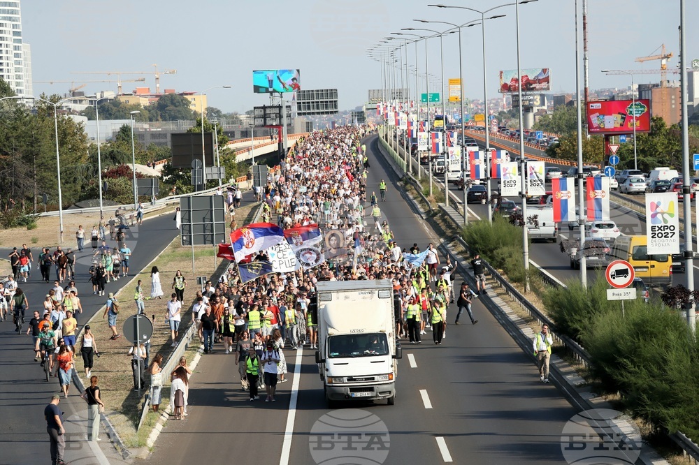 Сърбия - протест - полицейско насилие