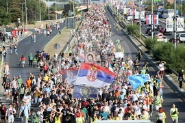 Сърбия - протест - полицейско насилие