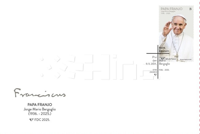 ХИНА: Хърватските пощи пускат възпоменателна марка в чест на папа Франциск