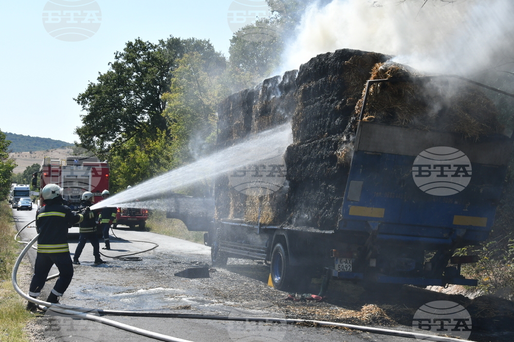 Хасково - камион - пожар