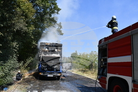 Хасково - камион - пожар