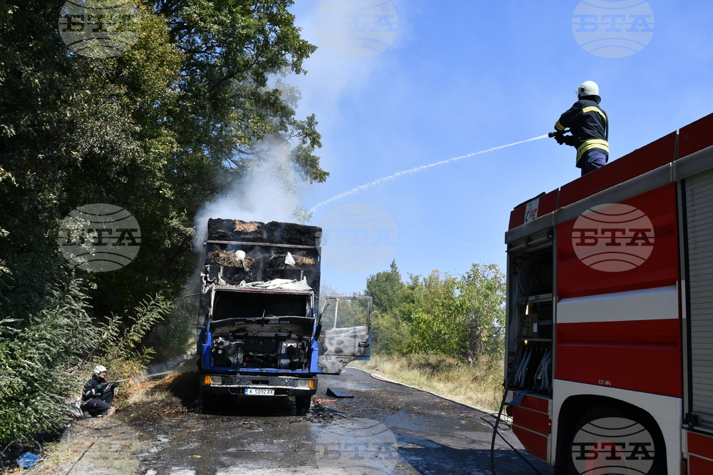 Хасково - камион - пожар
