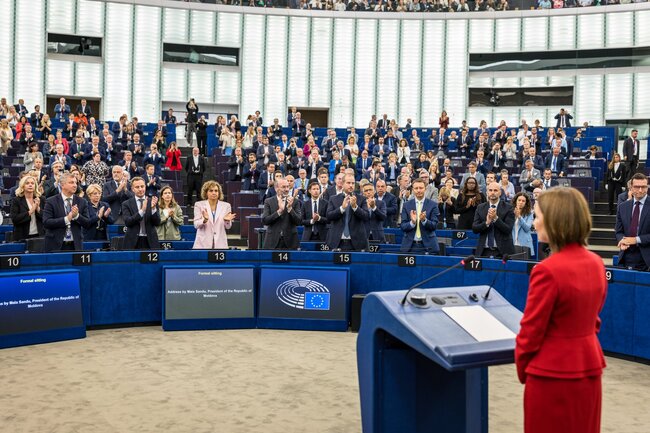 МОЛДПРЕС: Молдовският президент сподели пред евродепутатите уроците на Молдова в защитата на демокрацията 