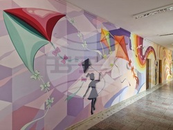 Велико Търново -  Средно училище „Емилиян Станев“ - стенопис - откриване