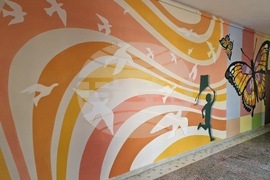 Велико Търново -  Средно училище „Емилиян Станев“ - стенопис - откриване