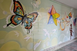 Велико Търново -  Средно училище „Емилиян Станев“ - стенопис - откриване