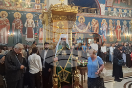 Патриарх Даниил - храм "Въздвижение на светия кръст Господен" - света литургия