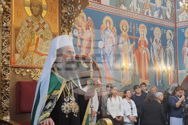 Патриарх Даниил - храм "Въздвижение на светия кръст Господен" - света литургия