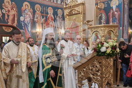 Патриарх Даниил - храм "Въздвижение на светия кръст Господен" - света литургия