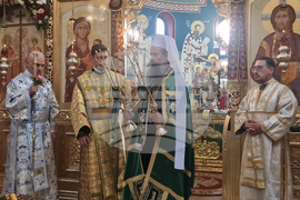 Патриарх Даниил - храм "Въздвижение на светия кръст Господен" - света литургия