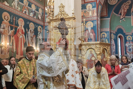 Патриарх Даниил - храм "Въздвижение на светия кръст Господен" - света литургия