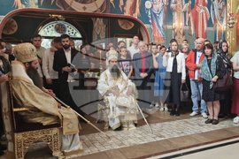 Патриарх Даниил - храм "Въздвижение на светия кръст Господен" - света литургия