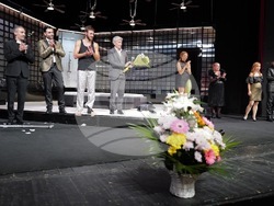 Ириней Константинов получи наградата за цялостен принос на фестивала "Сцена на кръстопът" в Пловдив. Снимка: Драматичен театър - Пловдив