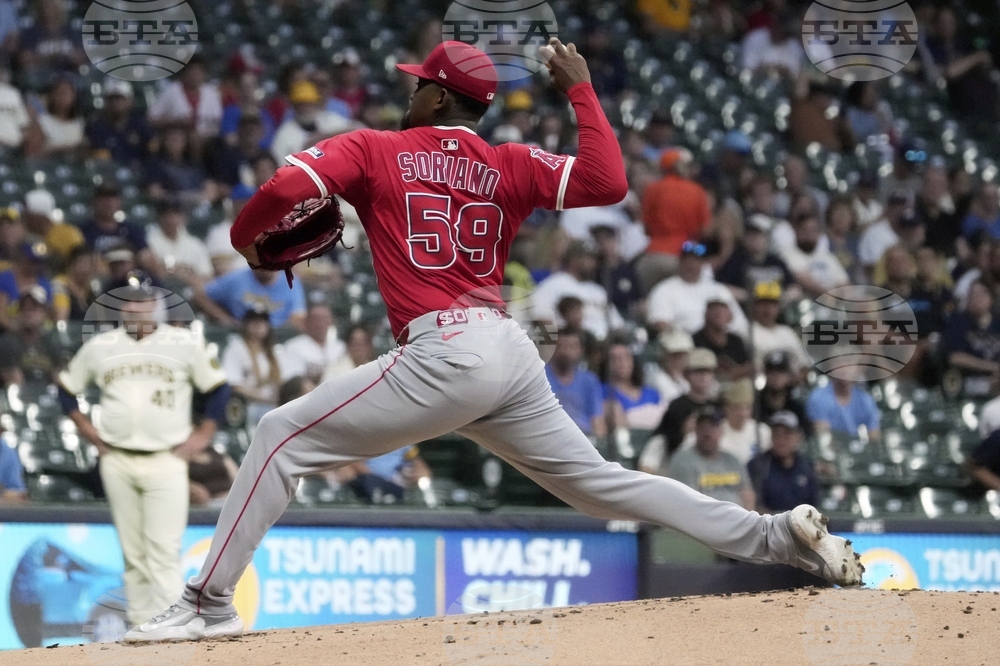 Angels Brewers Baseball