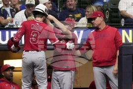 Angels Brewers Baseball