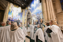 Cardinal Dolan Unveils New Monumental Mural at St. Patrick's Cathedral
