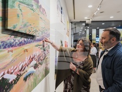 Художничката Нанда Ментешева превръща Витоша в централна героиня на изложбата си. Снимка: „УниКредит студио“