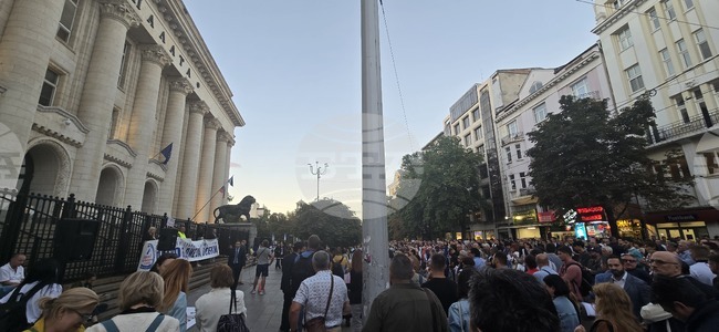 Demonstrators Rally for Rule of Law at Palace of Justice