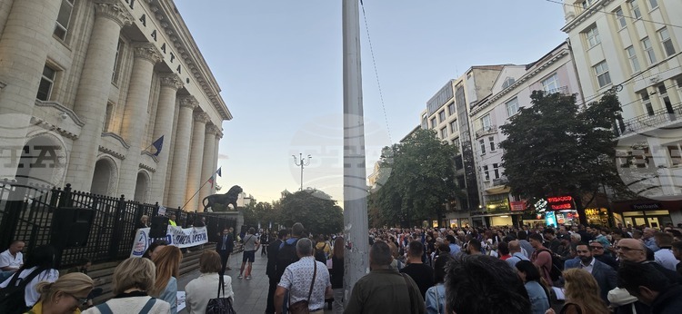 Demonstrators Rally for Rule of Law at Palace of Justice