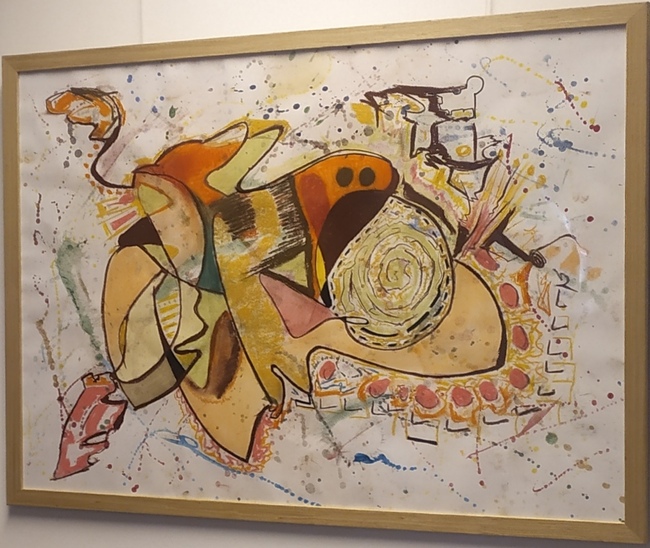 Художникът Стефан Артамонцев дари картината си „Риба“ на Българския културен институт в Будапеща