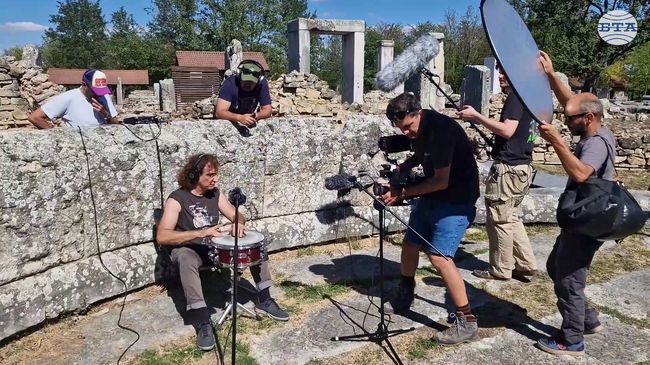 Stefan Valdobrev and The Usual Suspects Record at Nicopolis ad Istrum for The Acoustics of Bulgaria Project