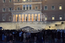 Атина - влакова катастрофа - протест