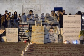 Атина - влакова катастрофа - протест