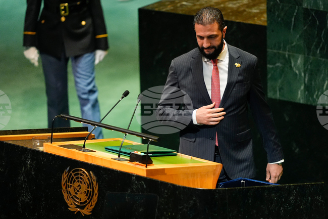 Сирийският лидер Ахмед аш Шараа говори за първи път пред Общото събрание на ООН