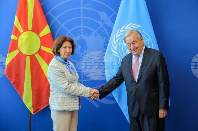 Гордана Силяновска се срещна с генералния секретар на ООН Антонио Гутериш