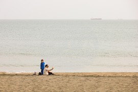 Бургас - пясъчна фигура на Пижо и Пенда