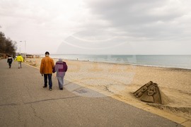 Бургас - пясъчна фигура на Пижо и Пенда