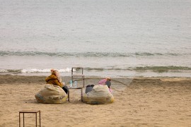 Бургас - пясъчна фигура на Пижо и Пенда