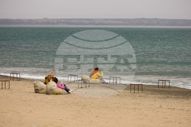 Бургас - пясъчна фигура на Пижо и Пенда