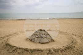 Бургас - пясъчна фигура на Пижо и Пенда